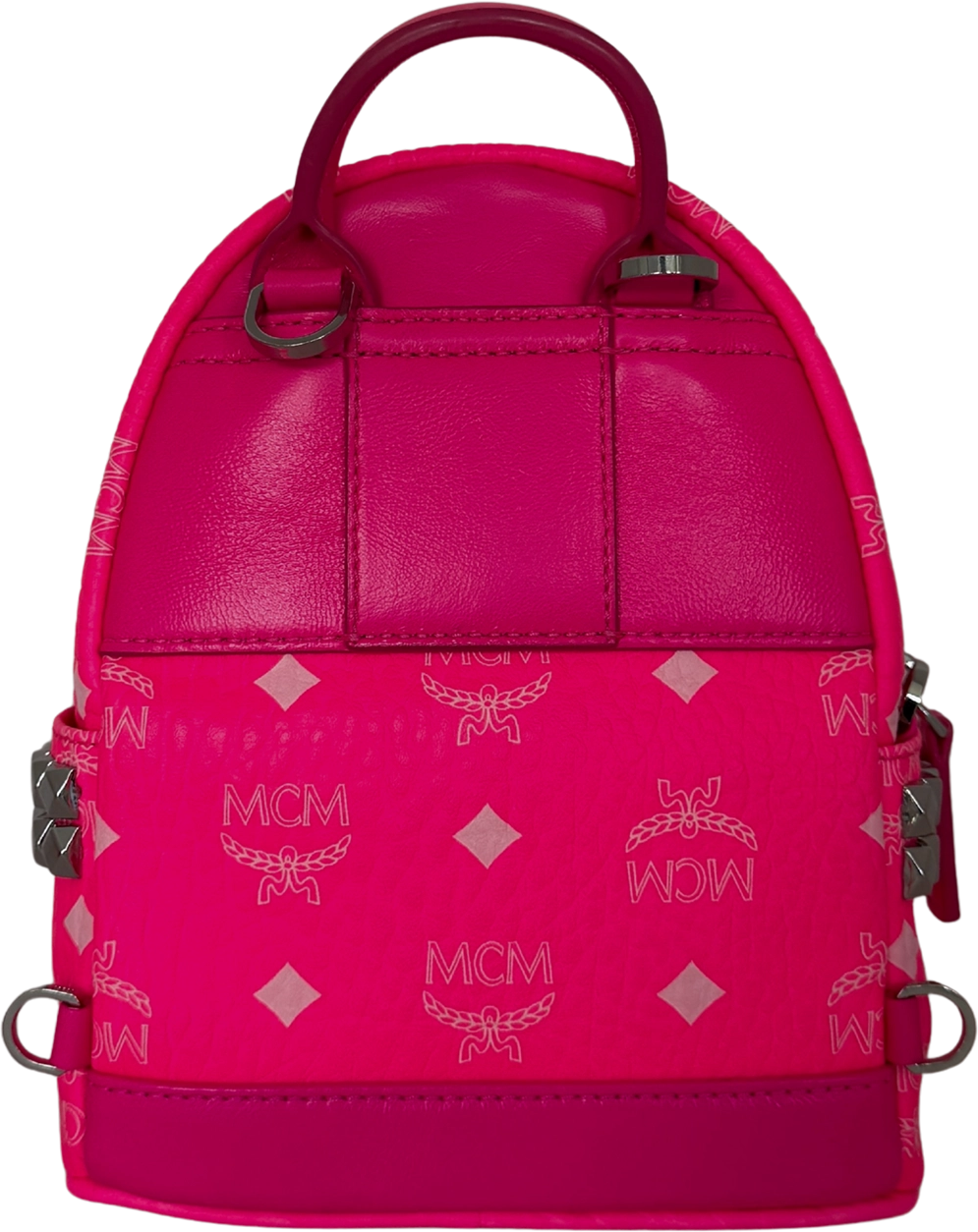 MCM MCM Mini Stark Rucksack Neonpink / neuwertig Roze