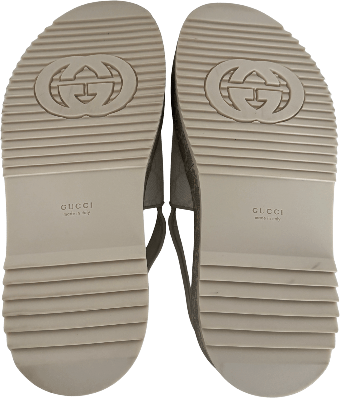 Gucci Gucci GG Plateau Sandalen Weiß, Beige Größe 38 1/2 / neuwertig Wit