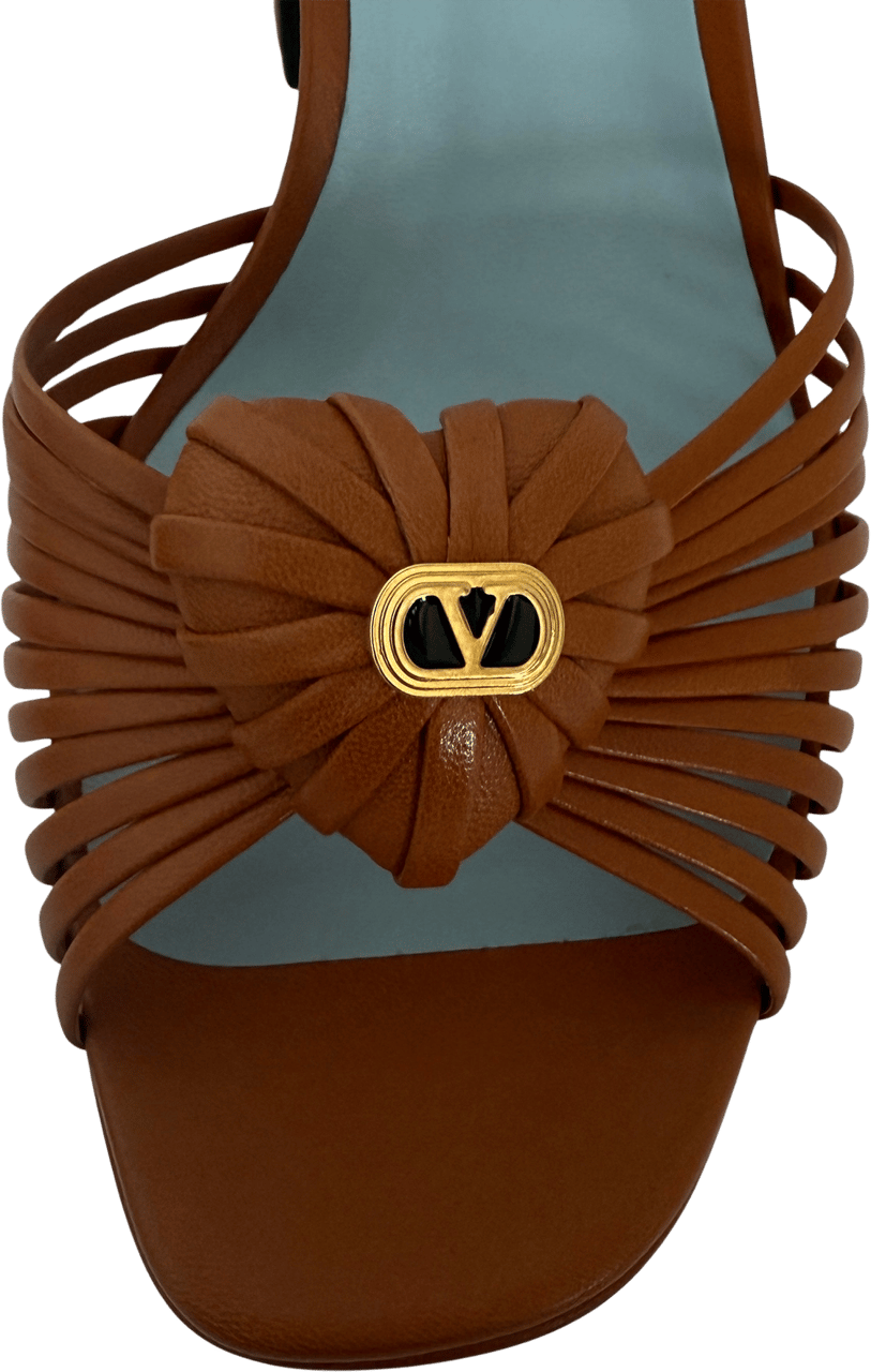 Valentino Valentino Garavani Sandal Royal Plateausandalen aus Ziegenleder Braun Größe 38 / neuwertig Bruin