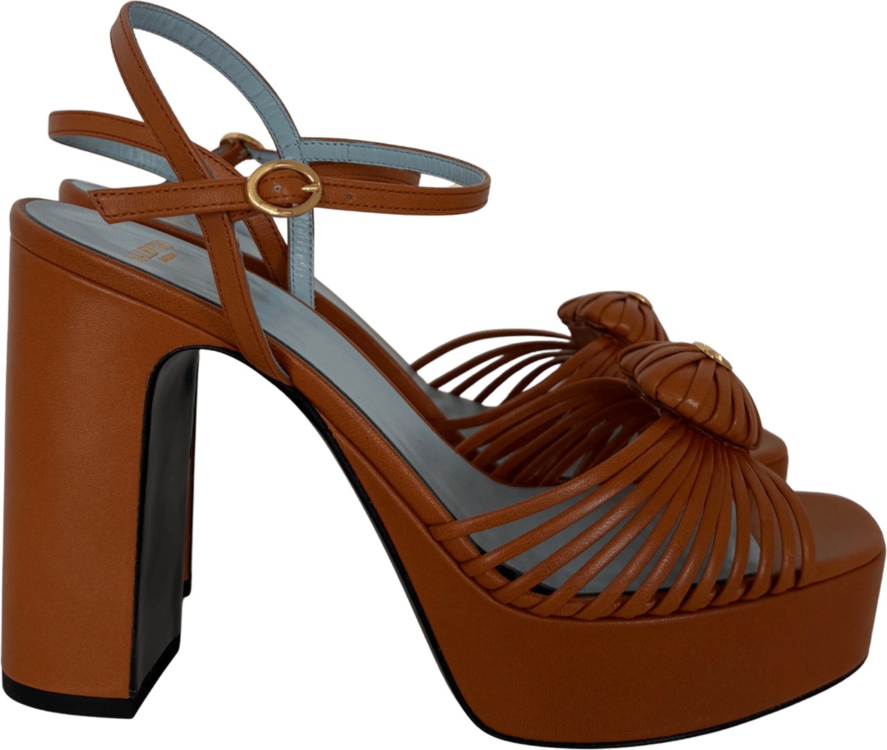 Valentino Valentino Garavani Sandal Royal Plateausandalen aus Ziegenleder Braun Größe 38 / neuwertig Bruin