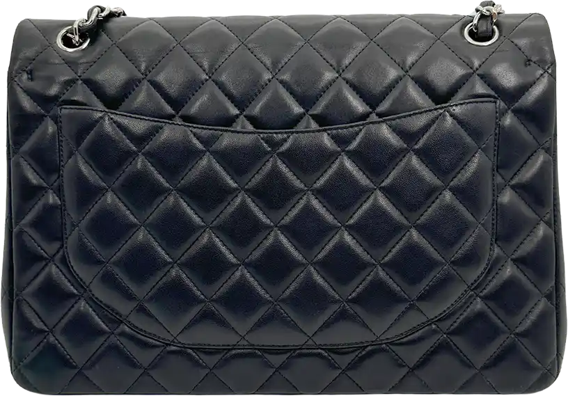 Chanel Chanel Timeless Jumbo Double Flap Bag 2011 black lambskin / very good Zwart