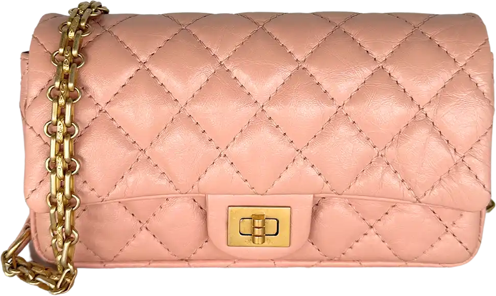 Chanel Chanel 2.55 Reissue Beltbag Rose gold hardware full set / very good Roze