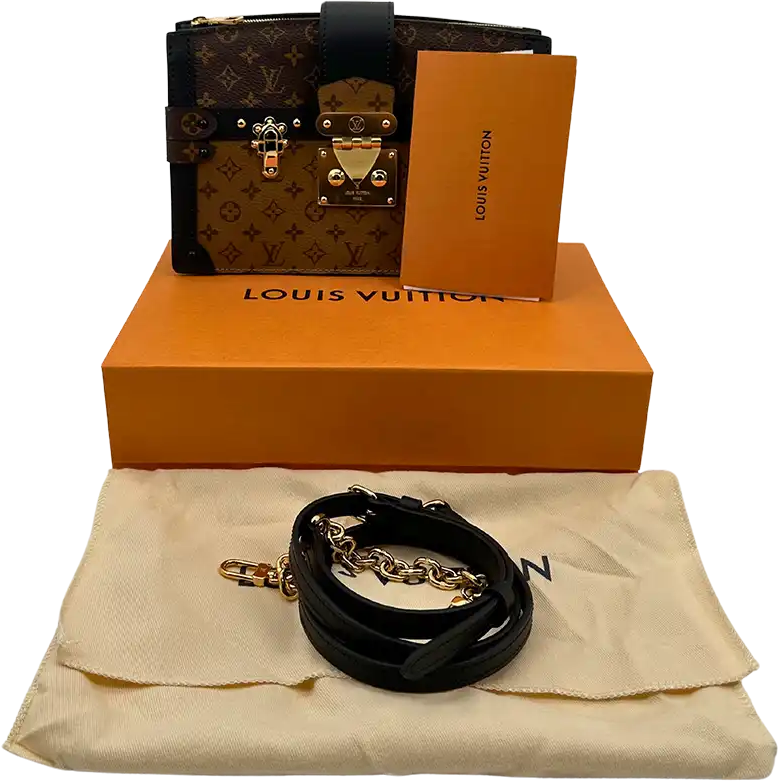Louis Vuitton Louis Vuitton Monogram Reverse Trunk Clutch Shoulder Bag Fullset / New Bruin