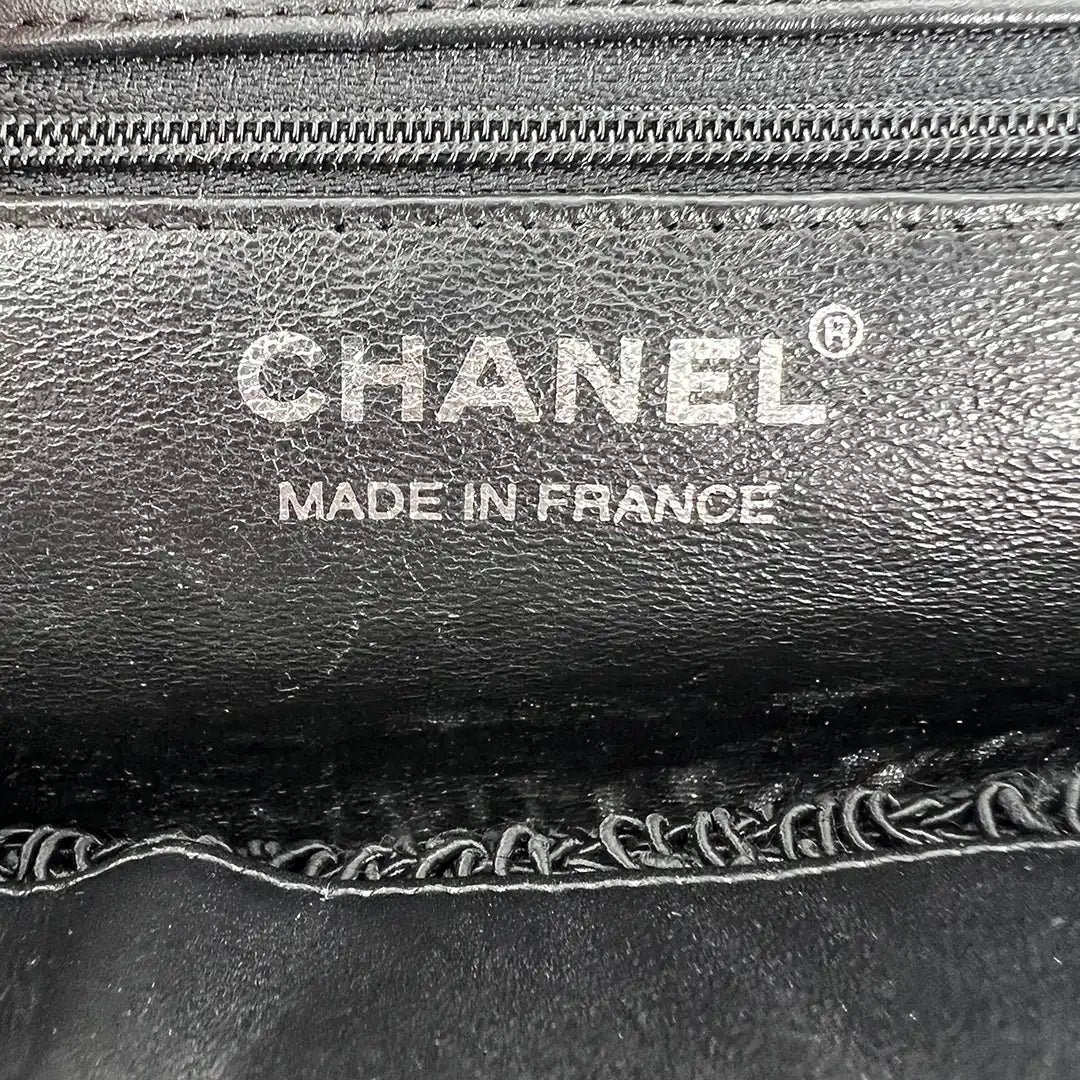 Chanel Chanel Vintage Supermodel Crochet Bag CC Logo / very good Zwart