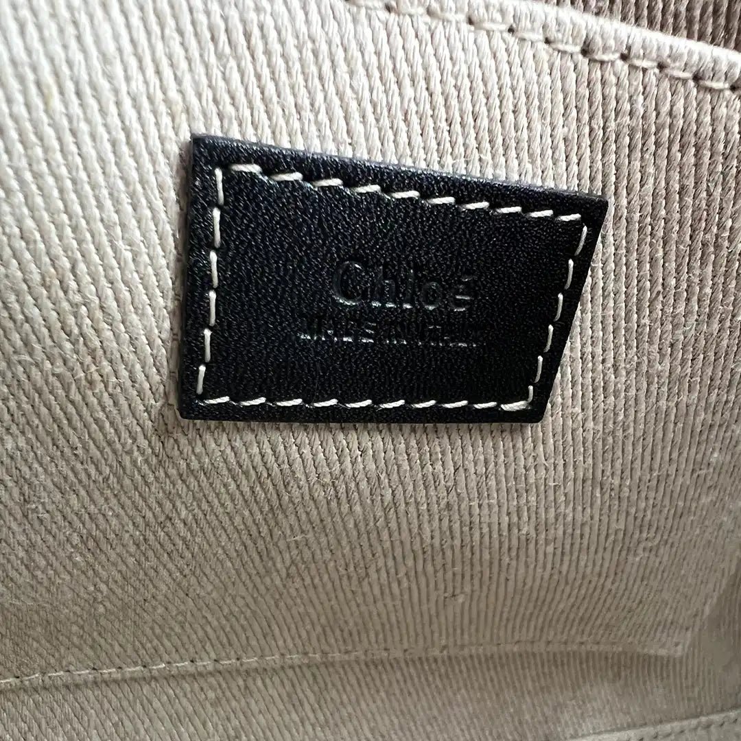 Chloé Chloè Woody Tote Bag Shopper small leather black / very good Zwart