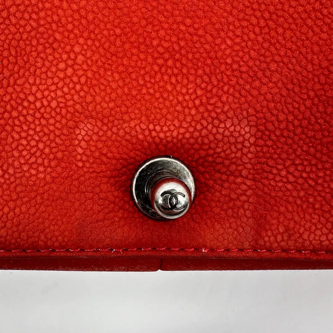 Chanel Chanel Boy Bag Large Caviar Suede Red / Good Rood