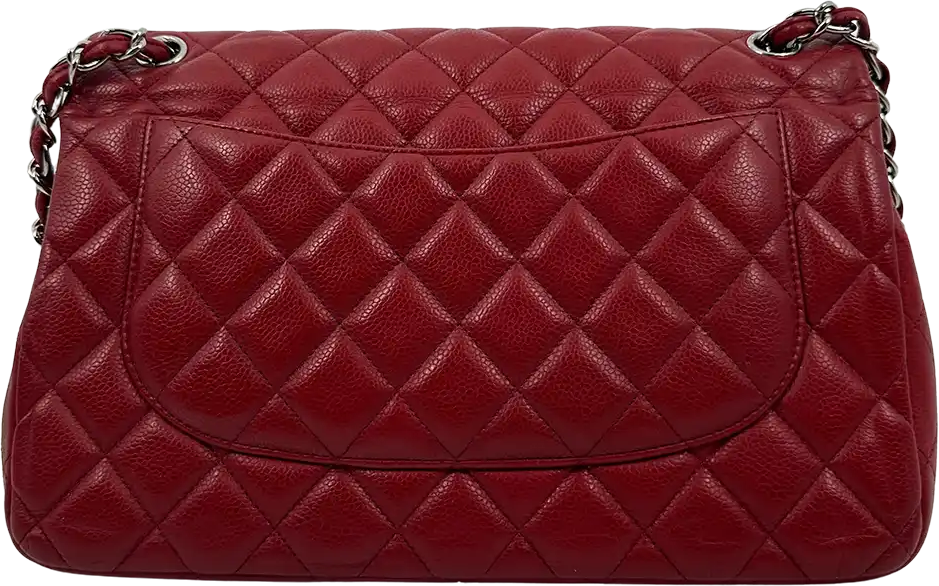 Chanel Chanel Timeless Double Flap Bag Jumbo red caviar leather / good Rood