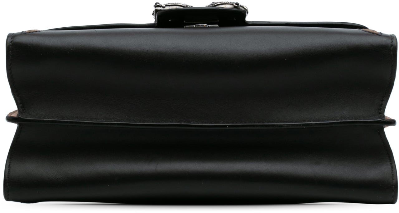 Dolce & Gabbana Medium Leather DG Amore Shoulder Bag Zwart