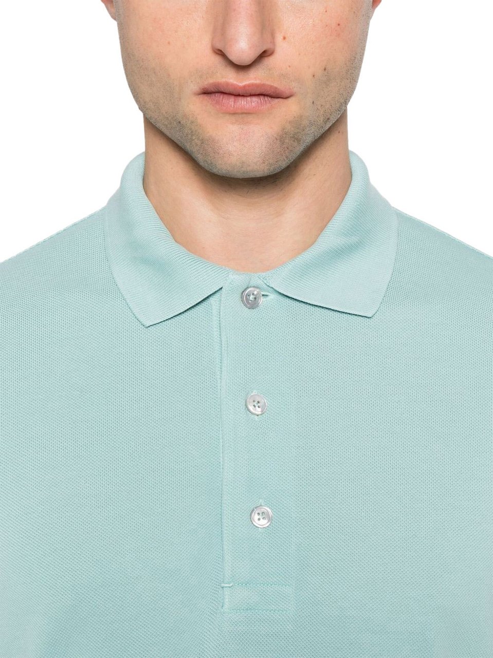 Tom Ford Plain Lyocell Polo Blauw