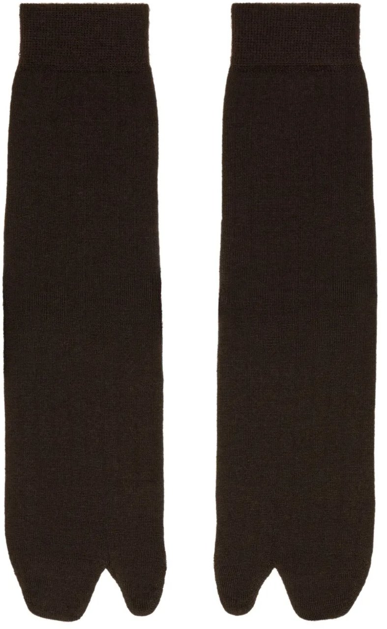 Maison Margiela Bootleg Socks Dark Brown Bruin
