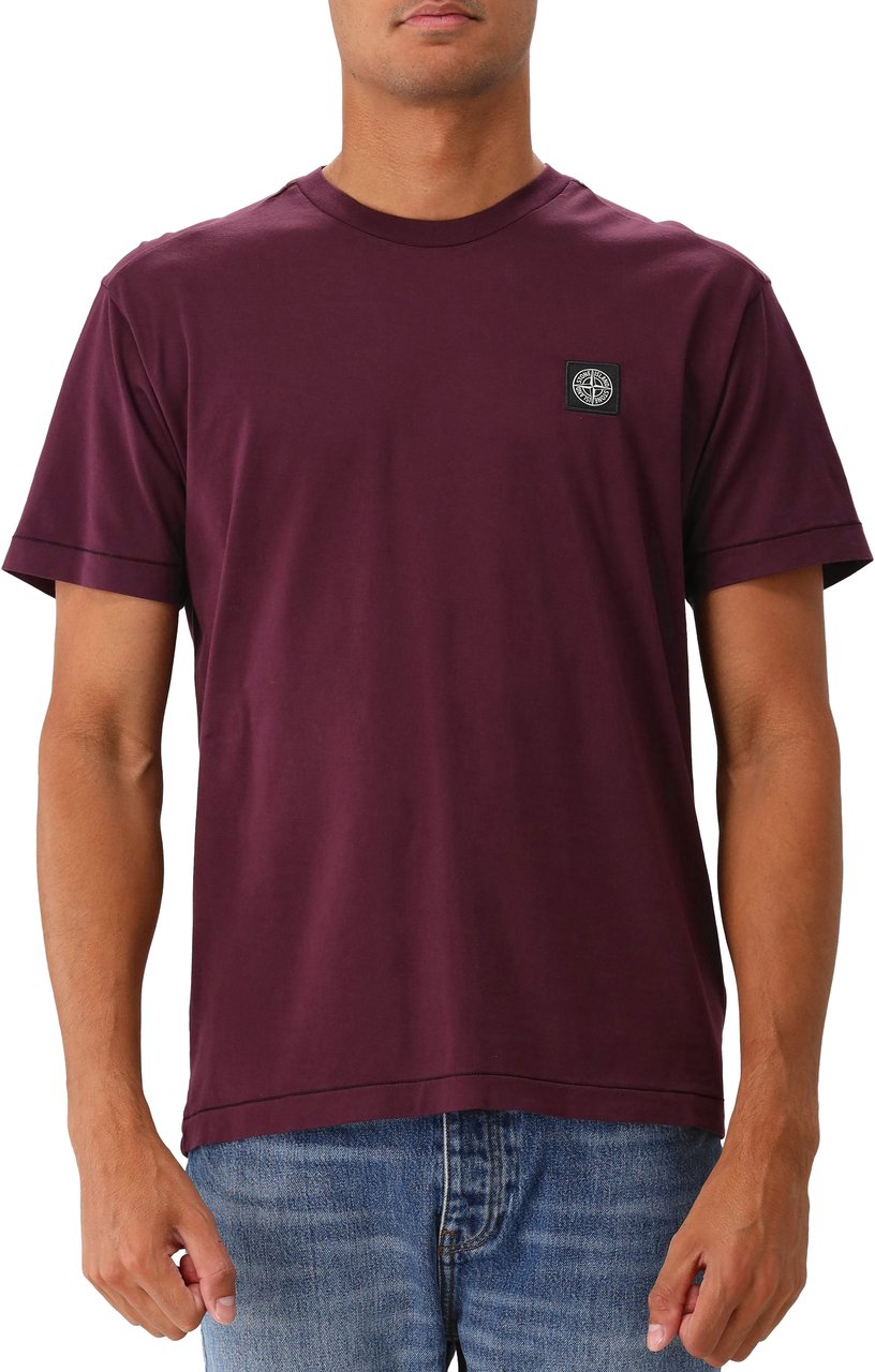 Stone Island T-Shirts And Polos Purple Paars