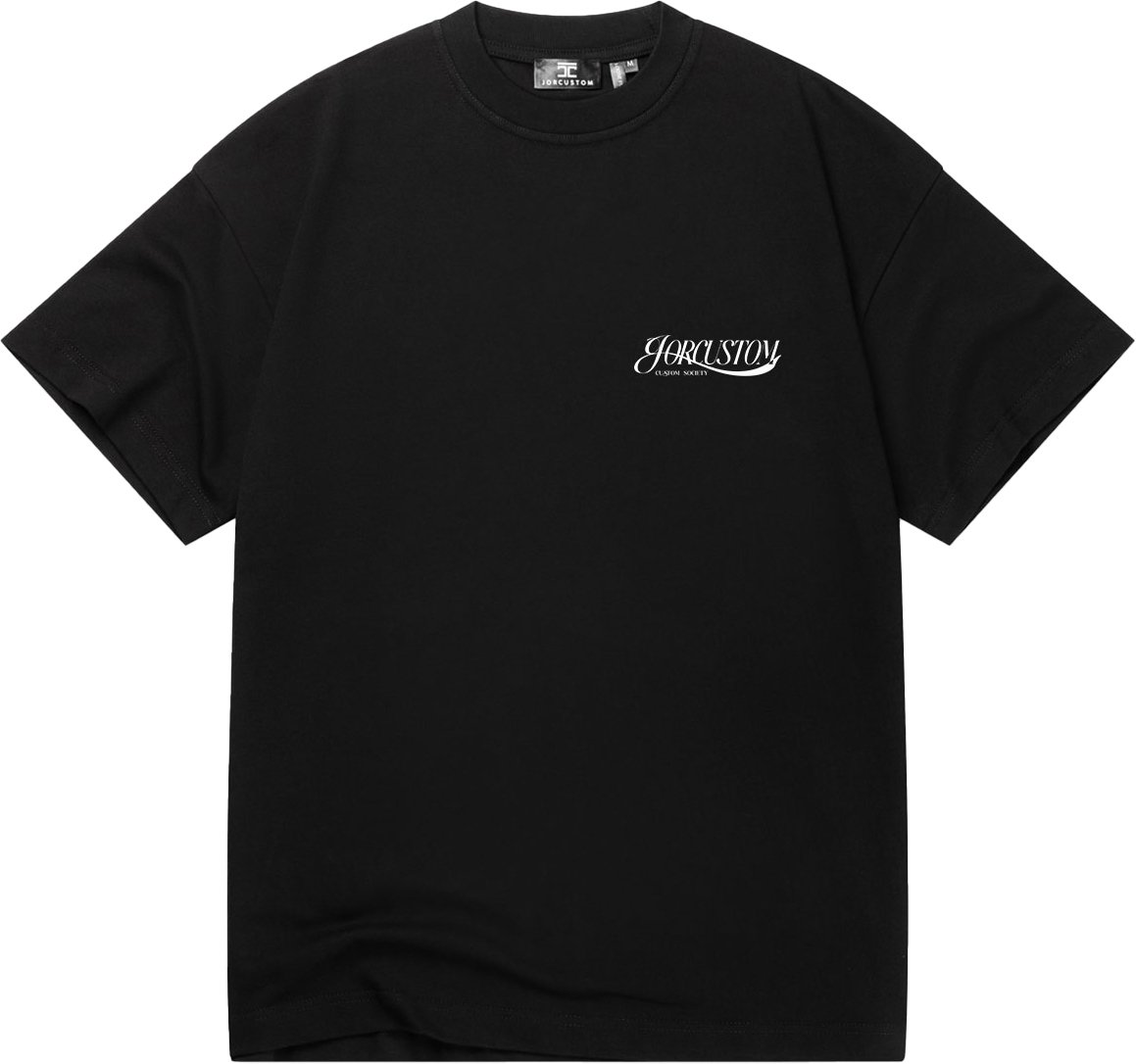 JORCUSTOM Script T-Shirt Black Zwart