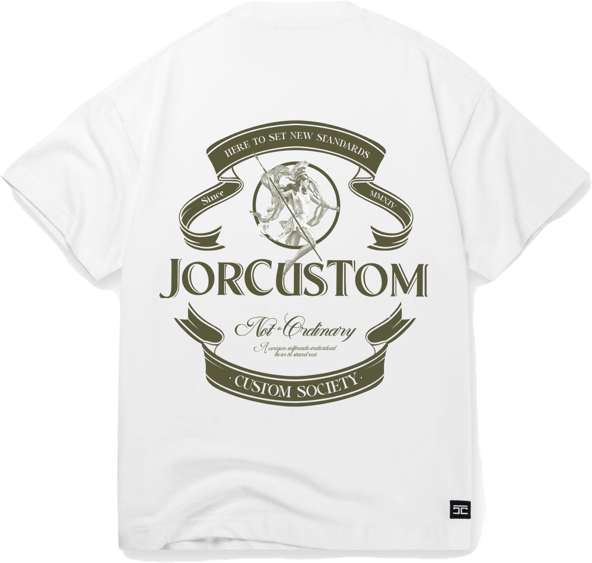JORCUSTOM Ribbon Loose Fit Tee Wit