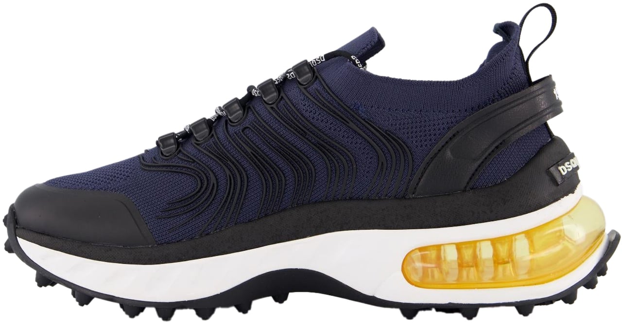 Dsquared2 Heren Bubble Sneakers Zwart/Blauw Zwart