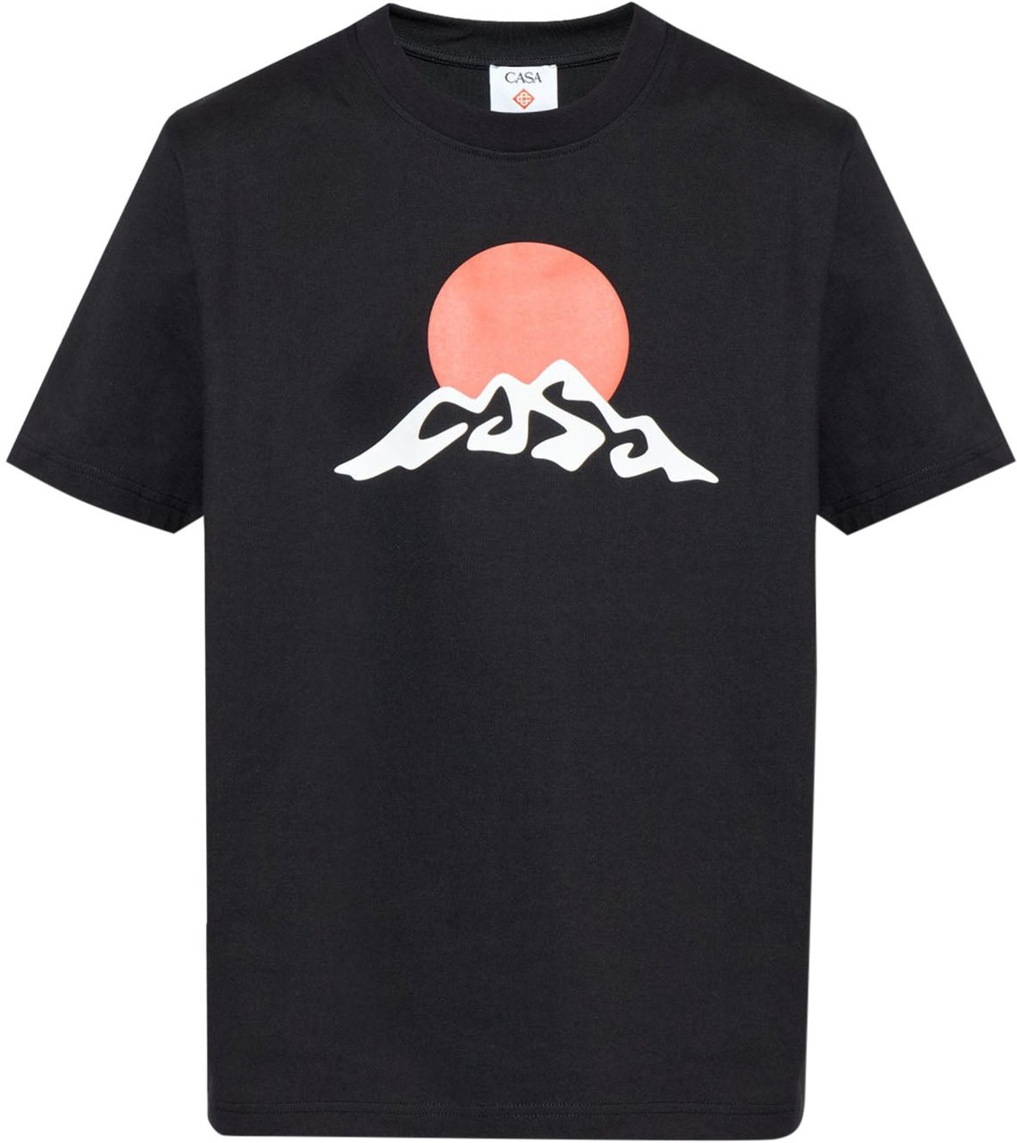 Casablanca MONTAGNE WHITE SNOW PRINT T-SHIRT Zwart