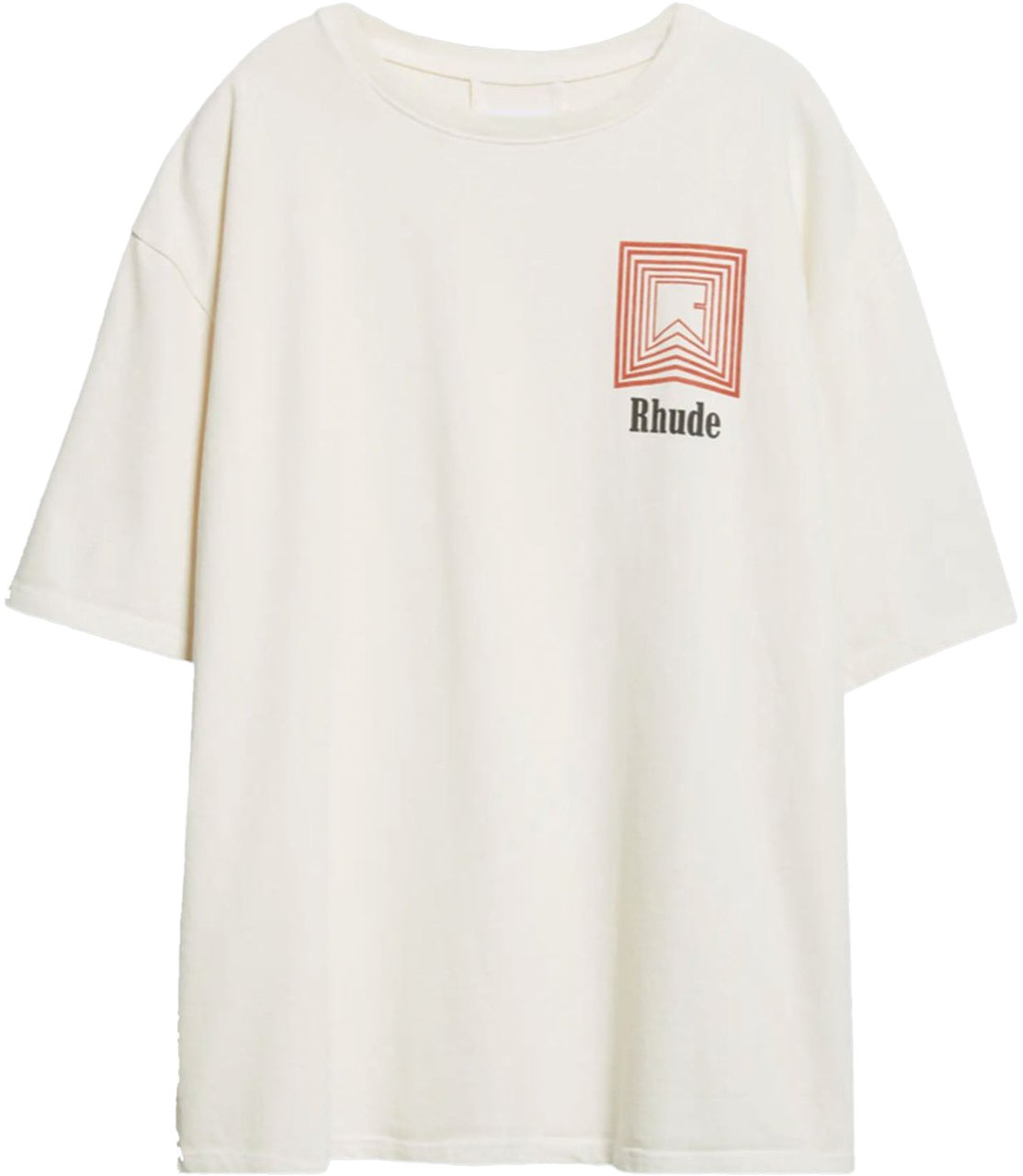 Rhude CHEVRON LOGO PRINT T-SHIRT Wit