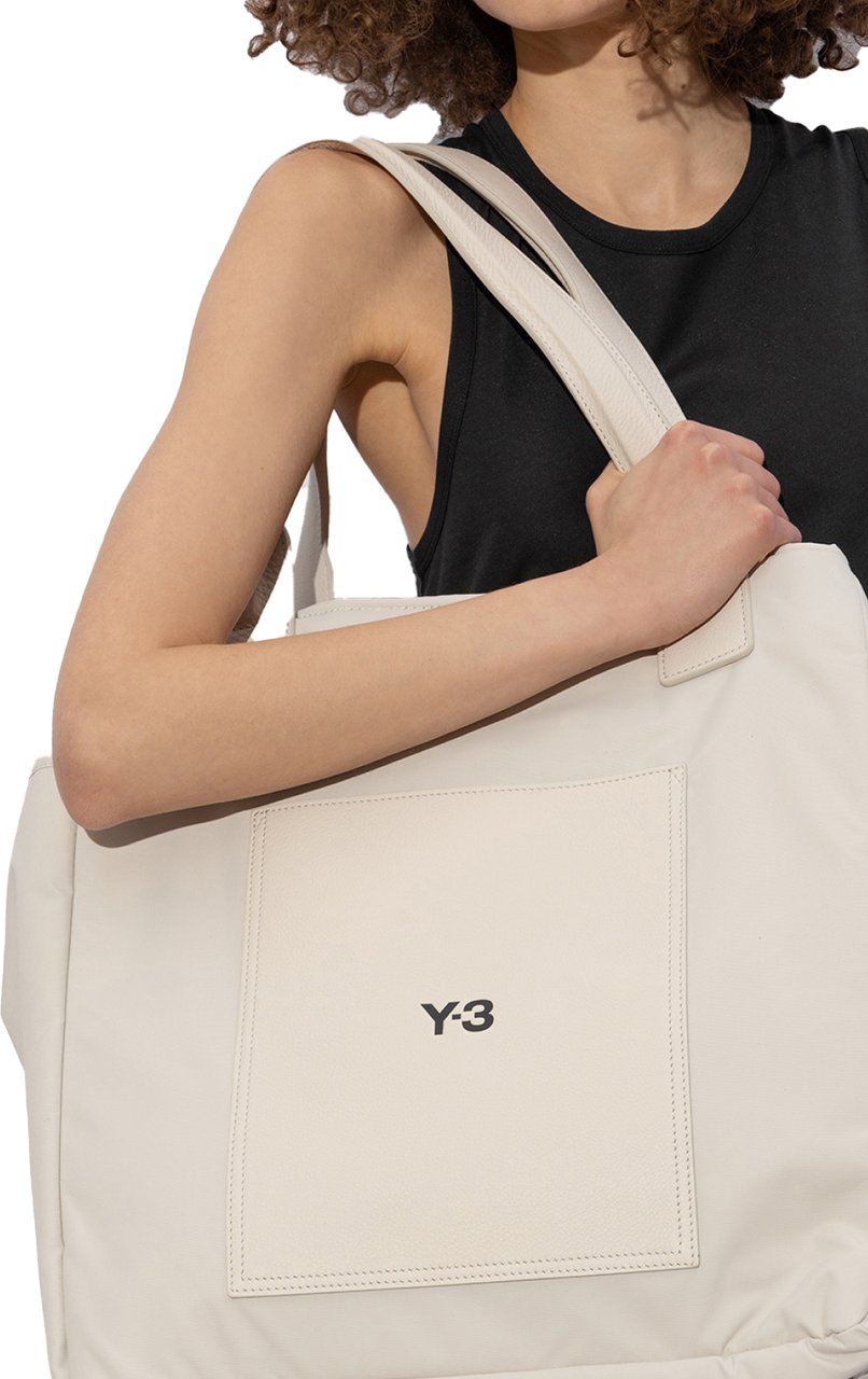 Y-3 Lux Logo Maxi Tote Bag Wit