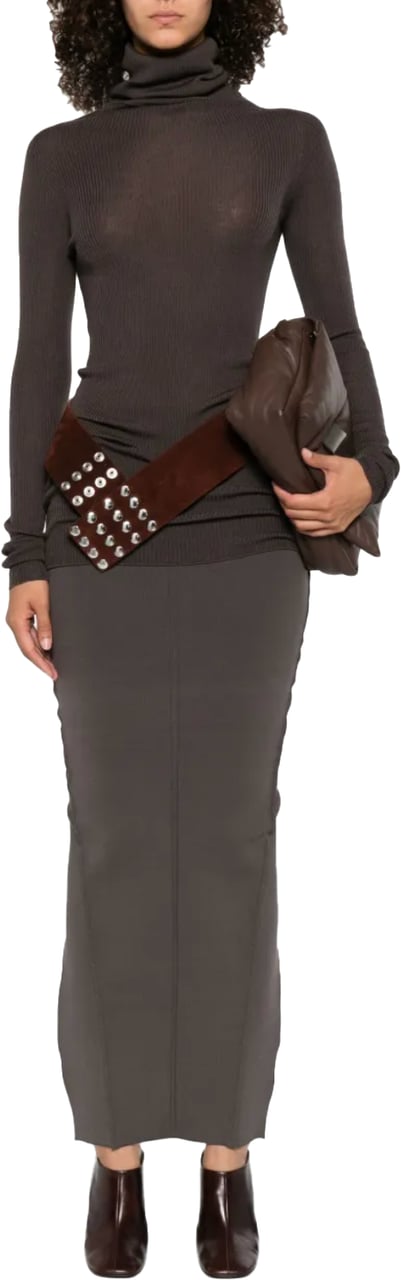 Rick Owens Pillar Skirt Darkdust Grijs