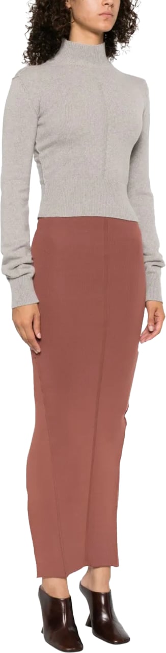 Rick Owens Pillar Skirt Rosewood Bruin