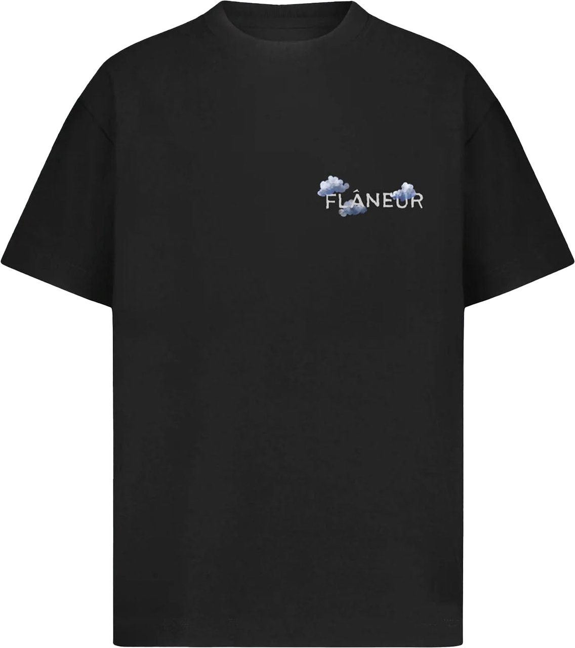 FLÂNEUR AÉRONAUTIQUE PRINT T-SHIRT BLACK Zwart