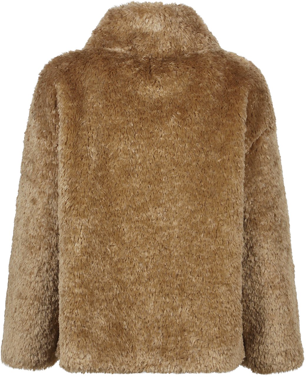 Herno Soft Faux Fur Coat Brown Bruin
