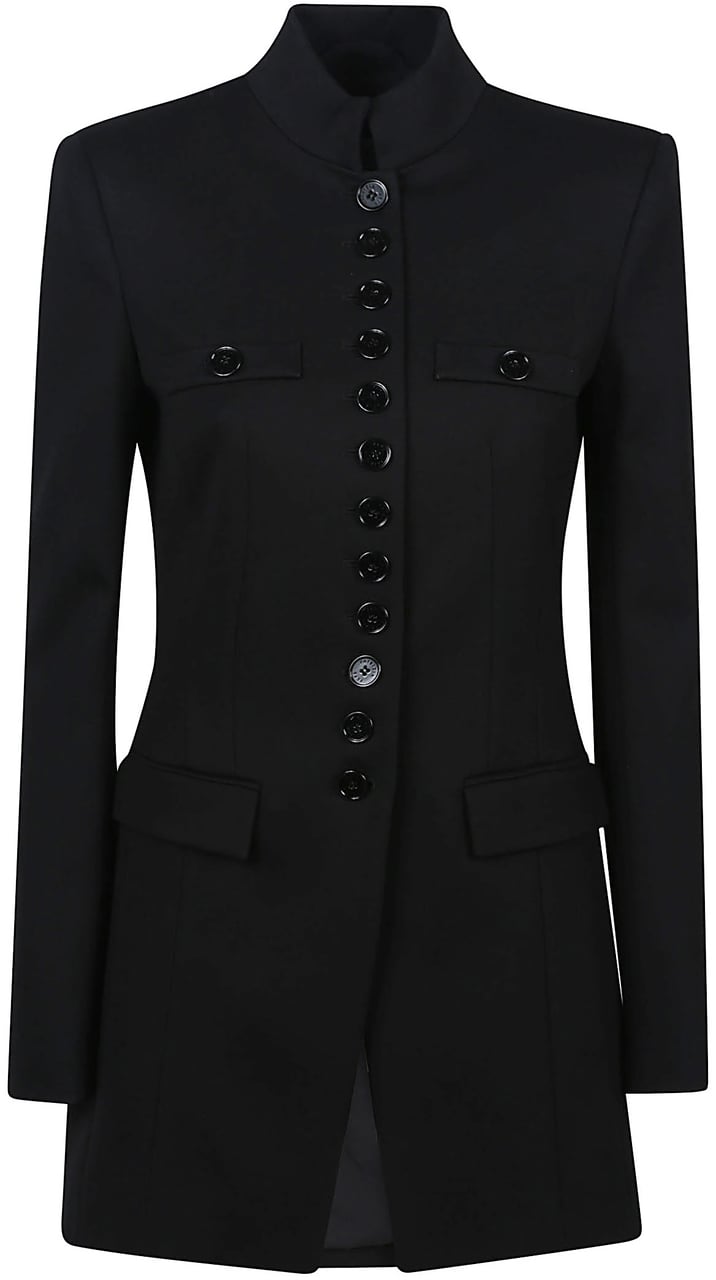 Patrizia Pepe Long Jacket Black Zwart