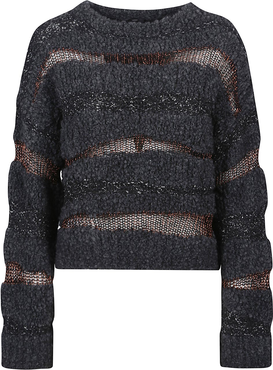Pinko San Domino Round Neck Sweater Black Zwart