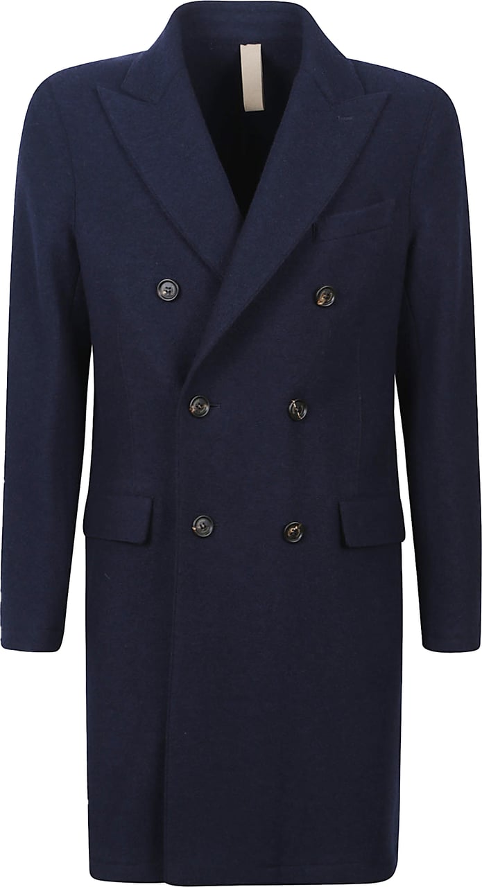Eleventy Coat Blue Blauw