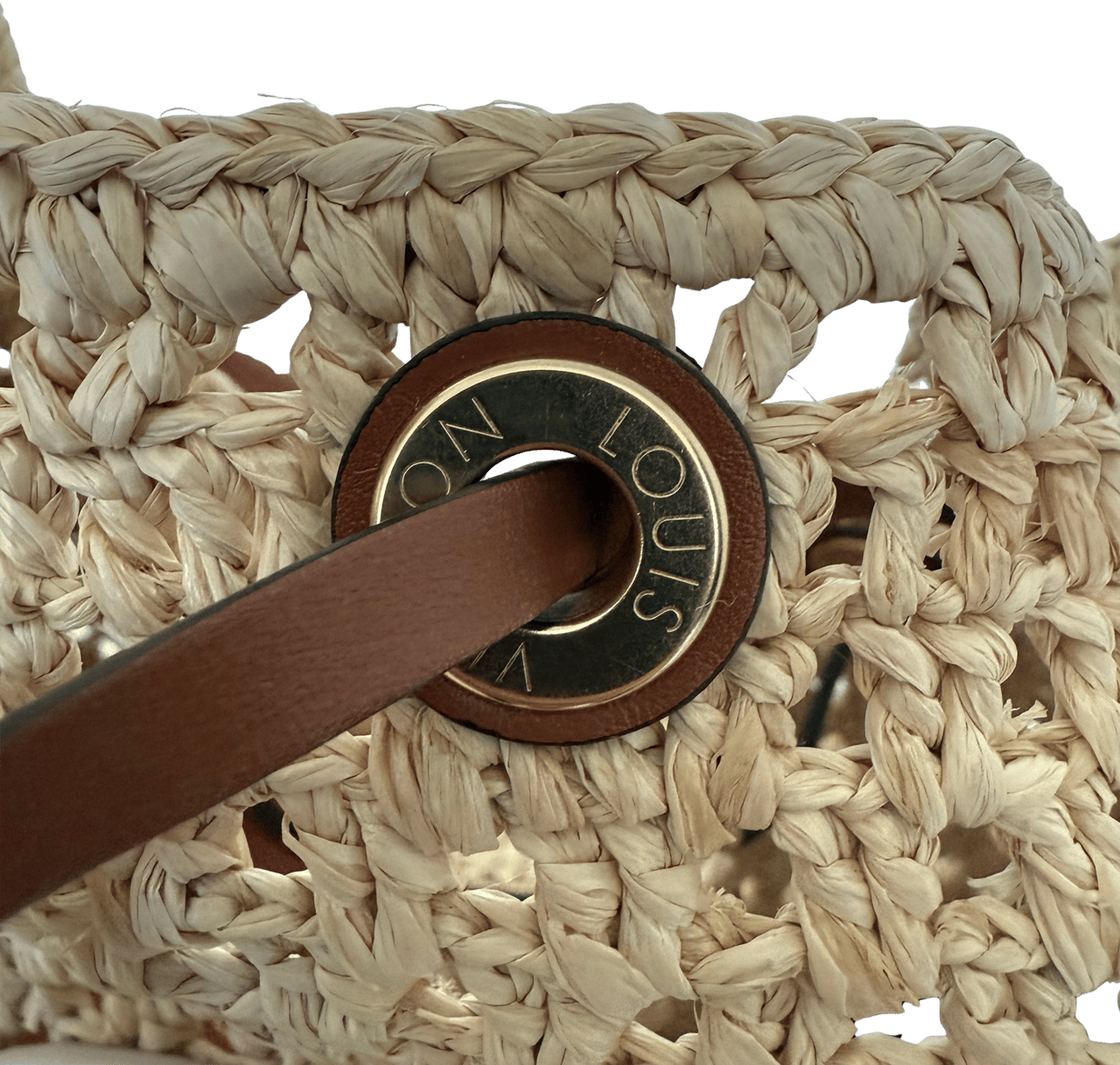Louis Vuitton Louis Vuitton Noé BB M24722 Beige Raffia Fullset / gut Beige