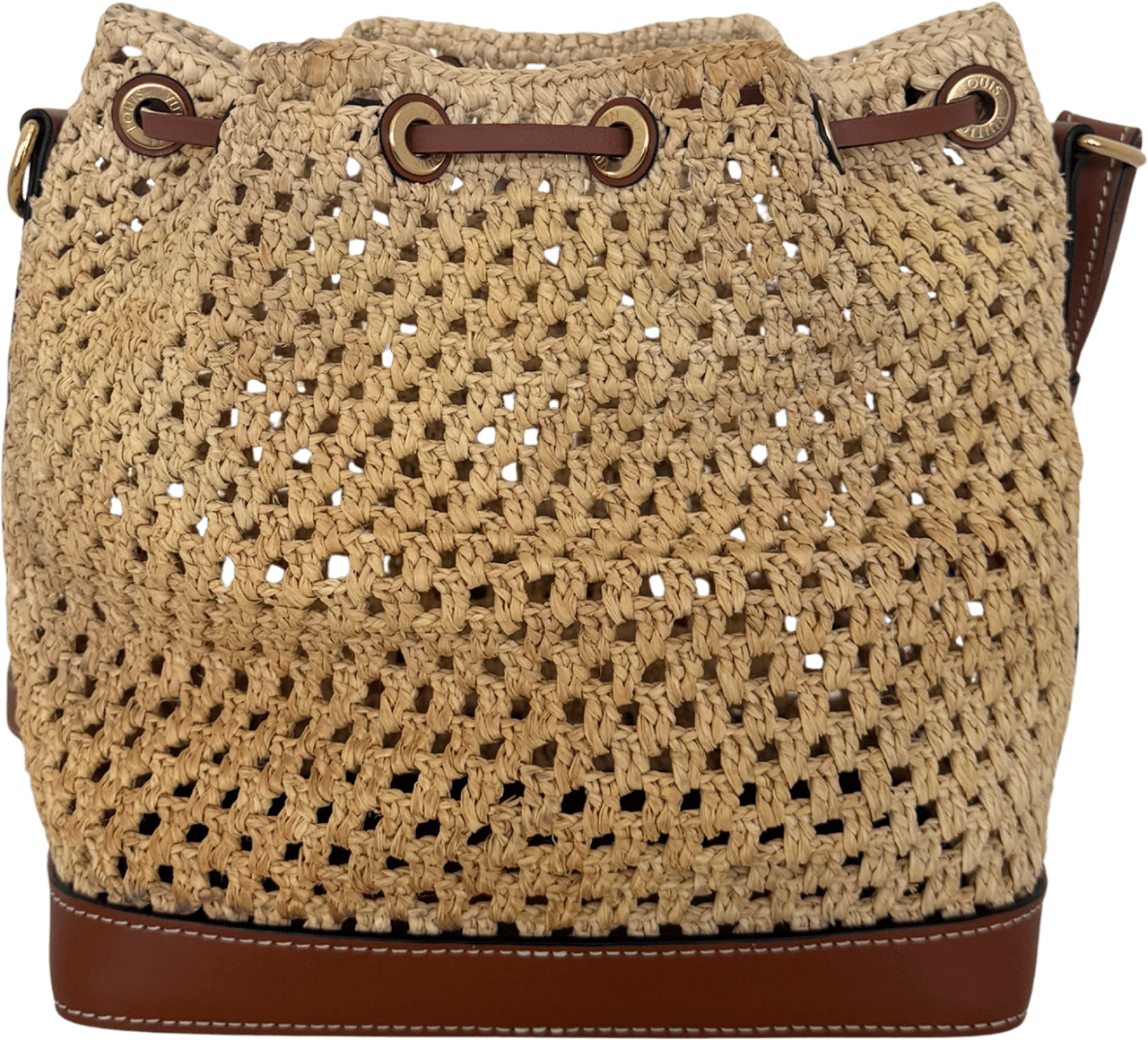 Louis Vuitton Louis Vuitton Noé BB M24722 Beige Raffia Fullset / gut Beige