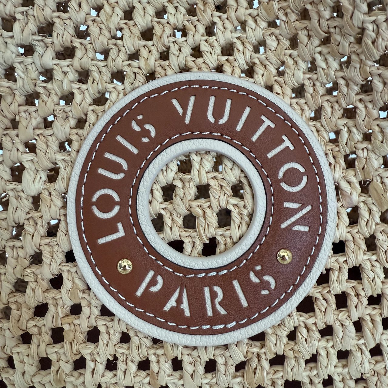 Louis Vuitton Louis Vuitton Noé BB M24722 Beige Raffia Fullset / gut Beige