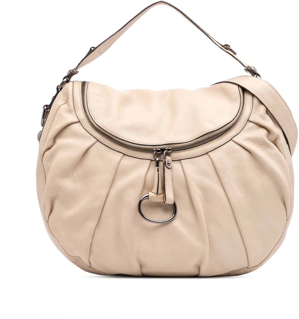 Gucci Medium Pebbled Calfskin Icon Bit Satchel Wit