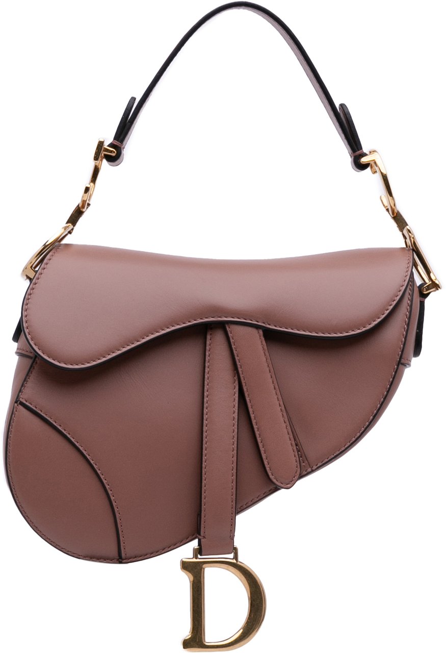 Dior Mini Leather Saddle Bag Roze