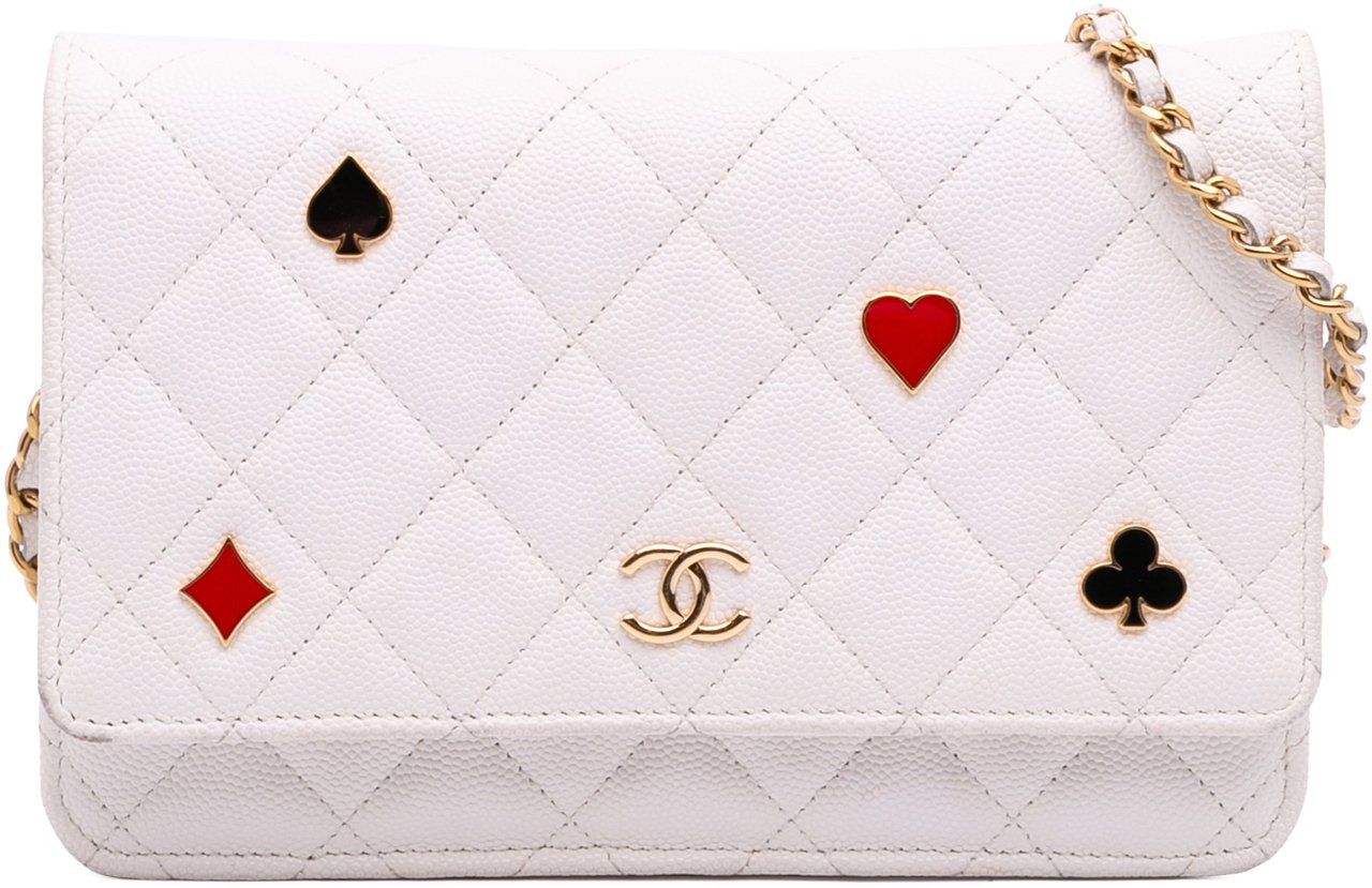 Chanel Quilted Caviar Coco Casino Wallet on Chain Wit