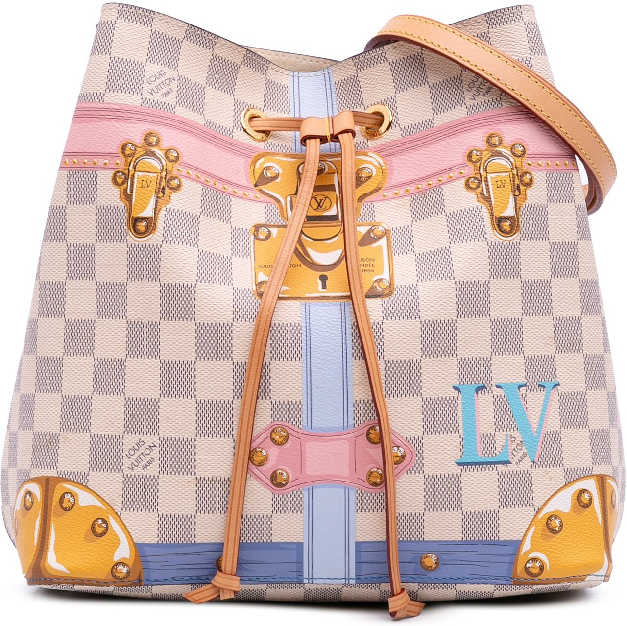 Louis Vuitton Damier Azur Summer Trunks Neonoe Wit