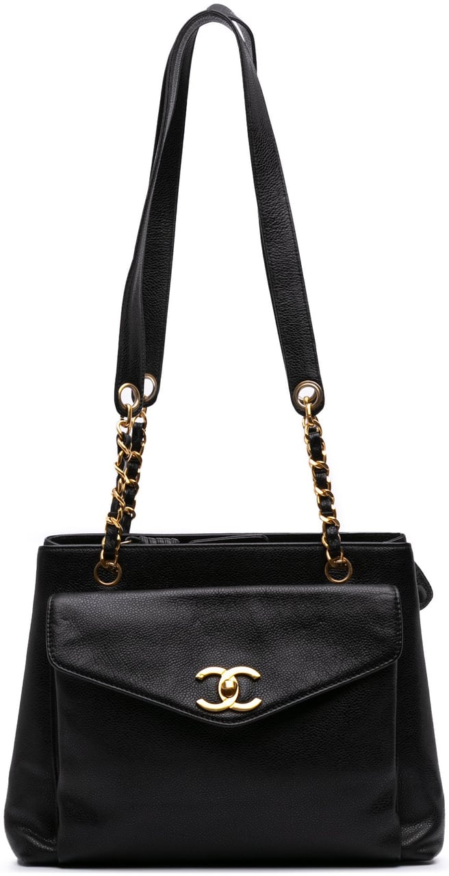 Chanel CC Caviar Shoulder Bag Zwart