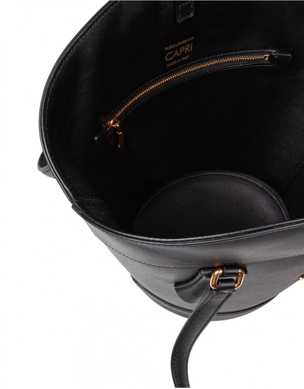 Dolce & Gabbana Dolce & gabbana black leather coffa capri bag Zwart