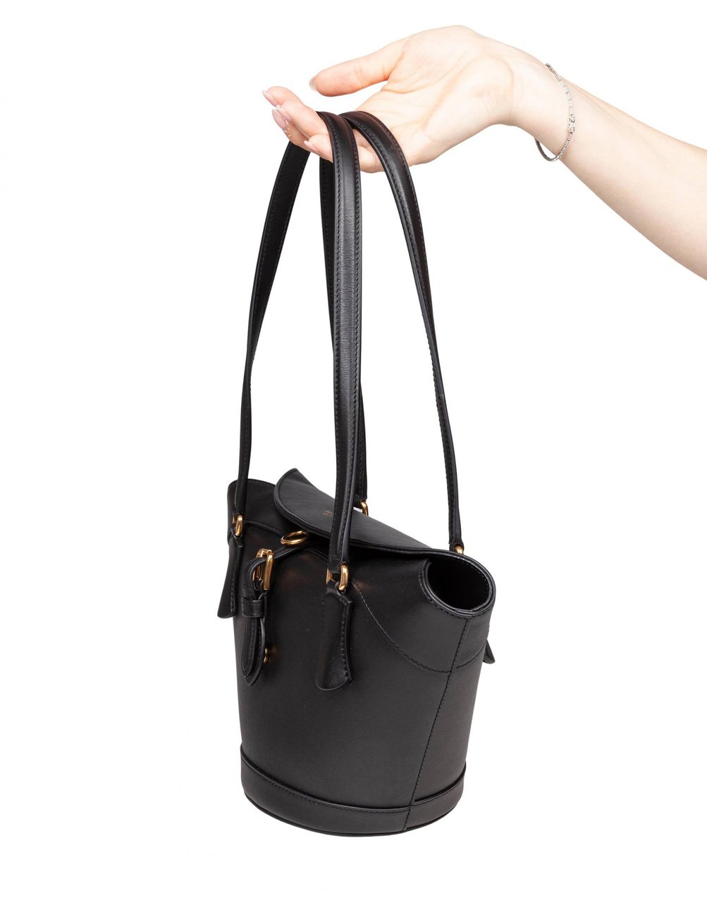 Dolce & Gabbana Dolce & gabbana black leather coffa capri bag Zwart