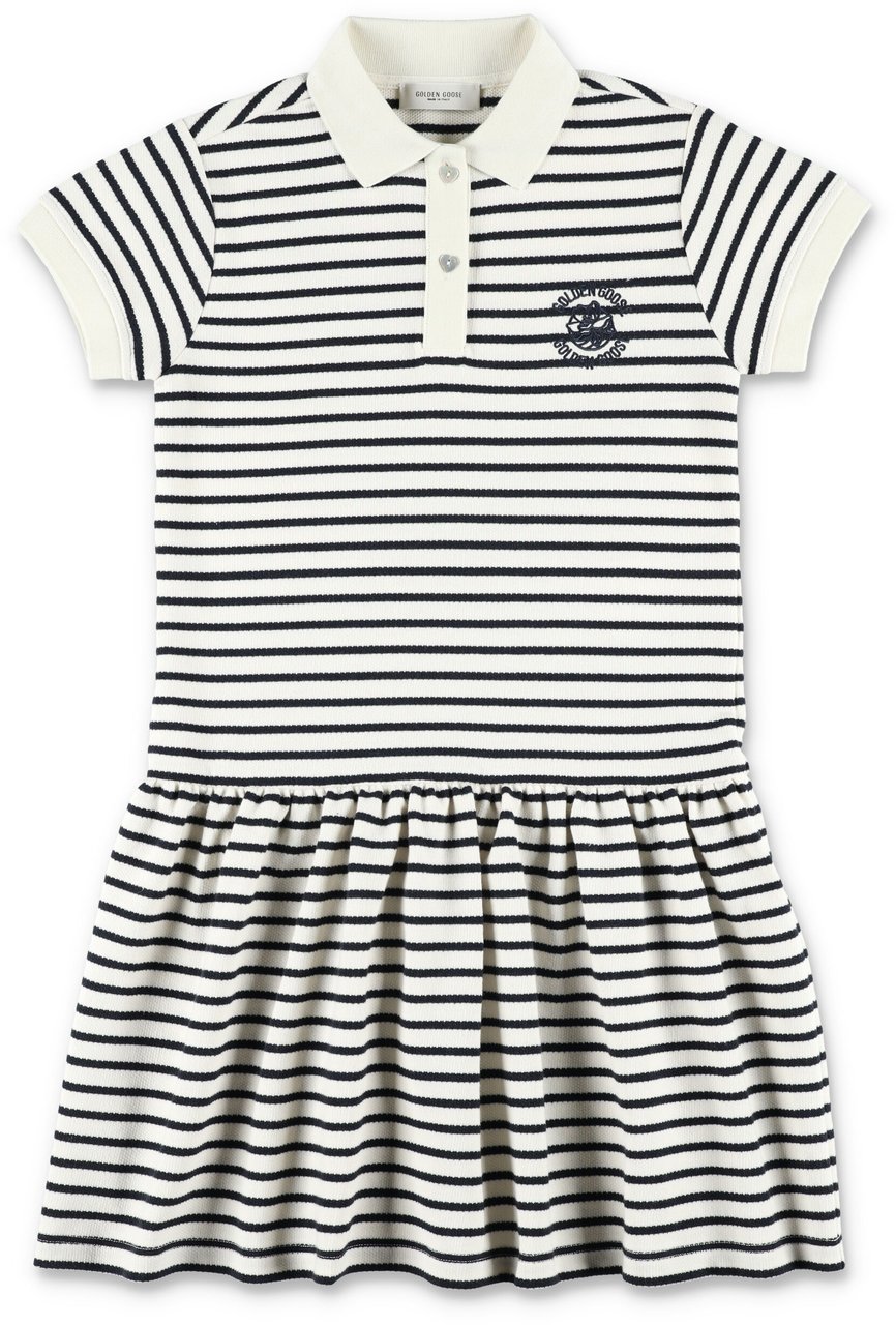 Golden Goose Polo Stripes Dress Artic Wolfdark Navy Divers