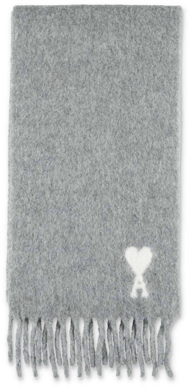 AMI Paris Adc Scarf Alpaca Grigio Grijs