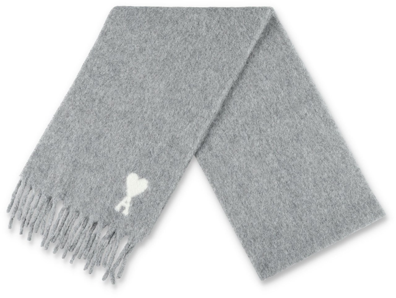 AMI Paris Adc Scarf Alpaca Grigio Grijs