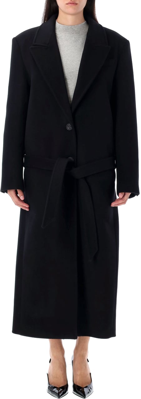 The Attico Coat Nero Zwart