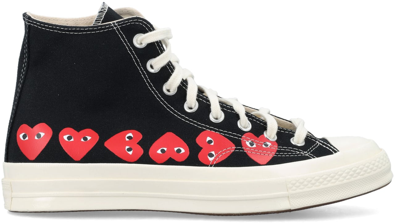 Comme des Garçons Converse Multi Heart High Top Nero Zwart