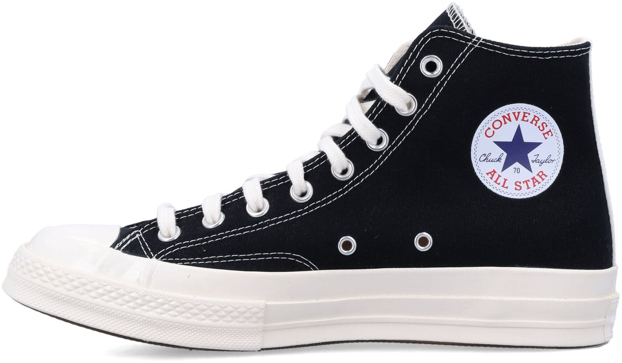 Comme des Garçons Converse Small Red Heart Hight Top Nero Zwart