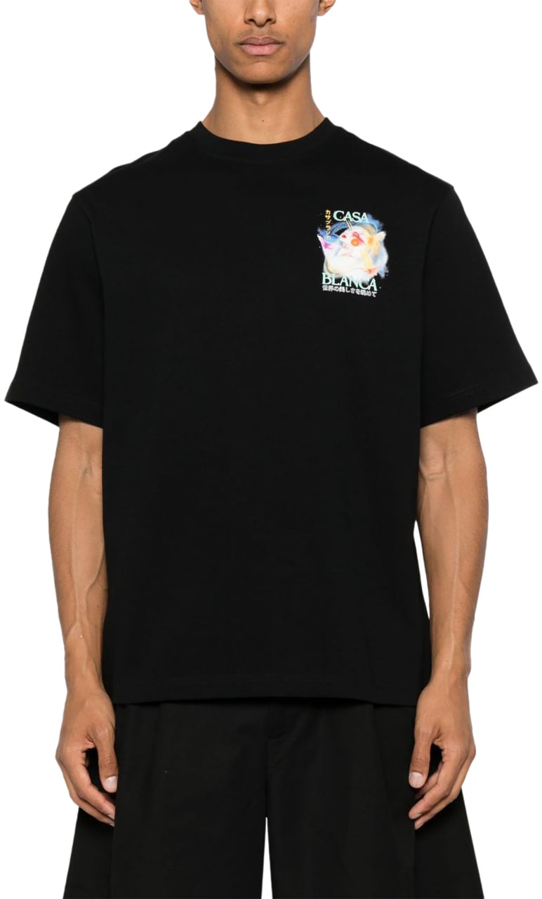 Casablanca T-Shirts And Polos Black Zwart