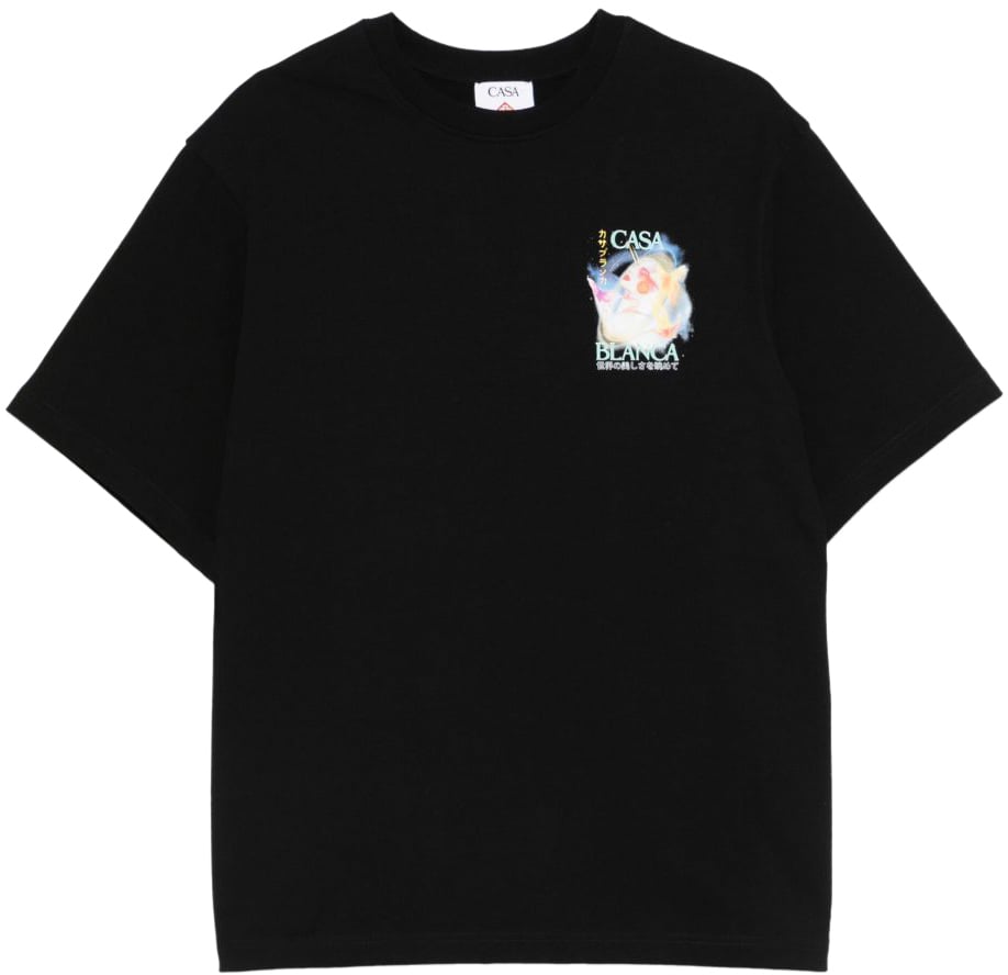 Casablanca T-Shirts And Polos Black Zwart