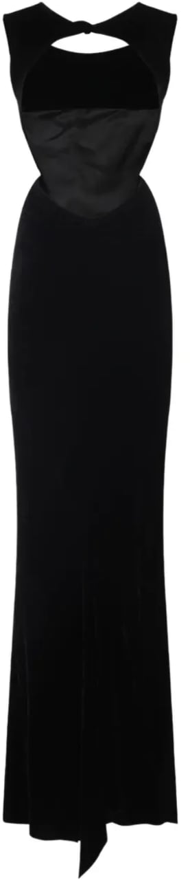 Rick Owens Open Back Gown Black Zwart
