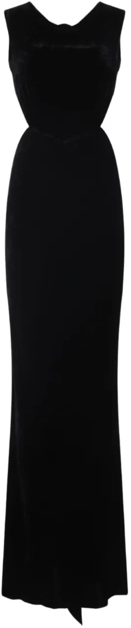Rick Owens Open Back Gown Black Zwart