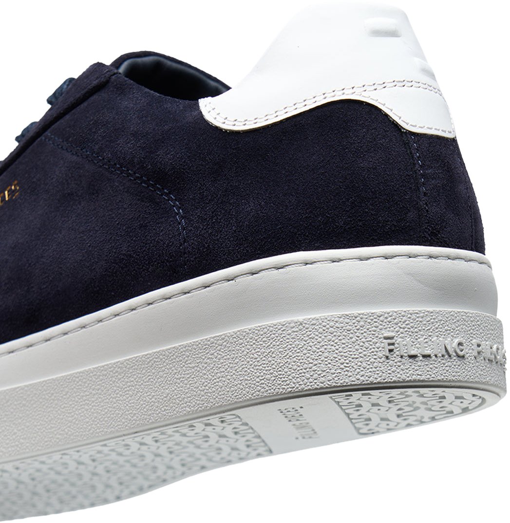Filling Pieces Tiebreak Suede Navy Blauw