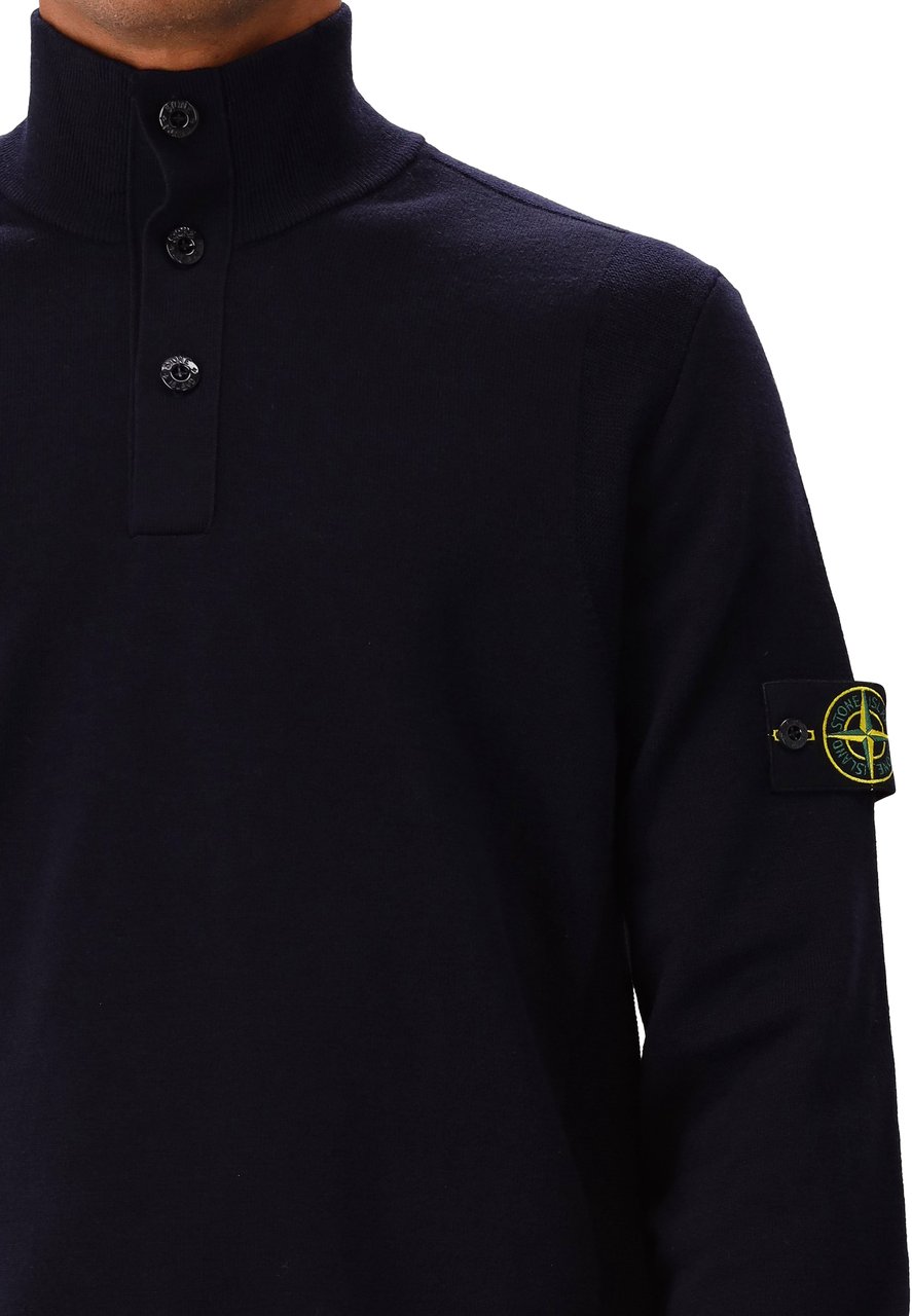 Stone Island Stone Island Gebreide Trui Blauw Blauw